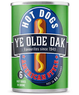 Ye Olde Oak American Style Hot Dogs 400g can
