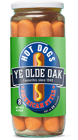 Ye Olde Oak American Style Hot Dogs 550g jar