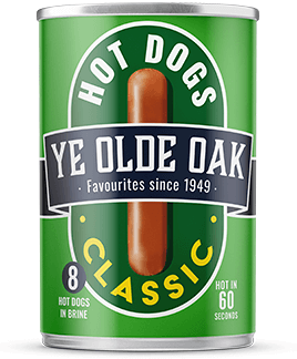 Ye Olde Oak Classic Hot Dogs 400g can