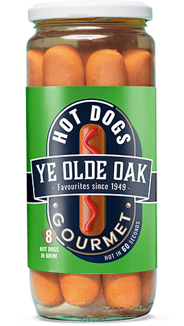 Ye Olde Oak Gourmet Hot Dogs 525g jar