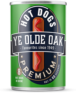 Ye Olde Oak Premium Hot Dogs 400g can