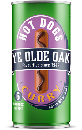 Ye Olde Oak Curry Hot Dogs 560g can
